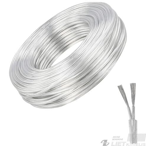 Kabelis H03VV-F 2x0,75mm², skaidrus Kabelis H03VV-F 2x0,75mm², skaidrus