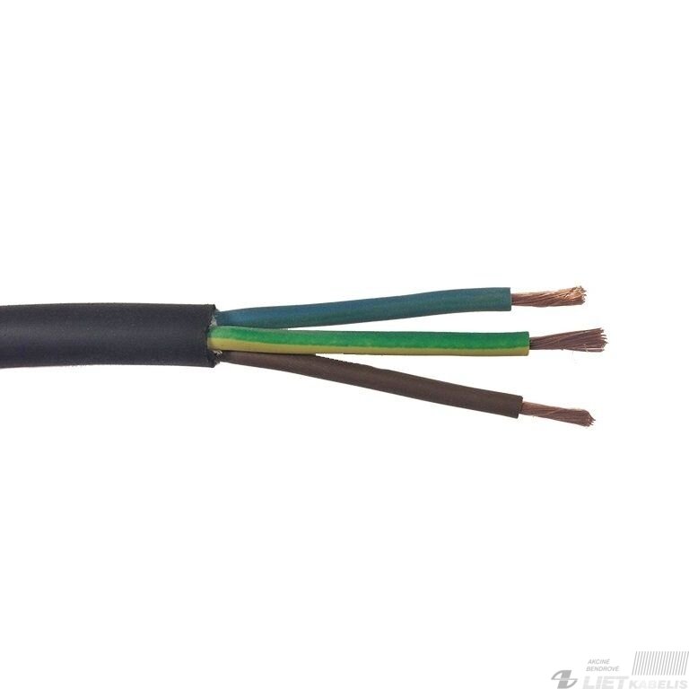 Lankstus kabelis su gumine izoliacija H05RR-F 3x2.5 Elektrokabel Lankstus kabelis su gumine izoliacija H05RR-F 3x2.5 Elektrokabel