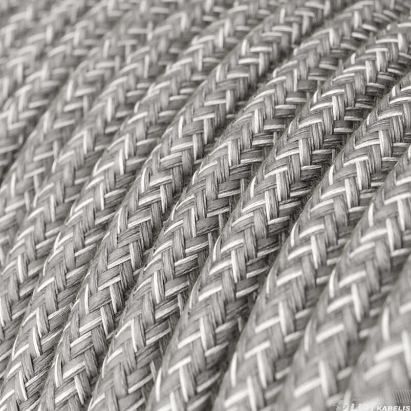 Kabelis tekstilinis 2x0,5mm² pilkas 5m, Vintage 1 Kabelis tekstilinis 2x0,5mm² pilkas 5m, Vintage 1