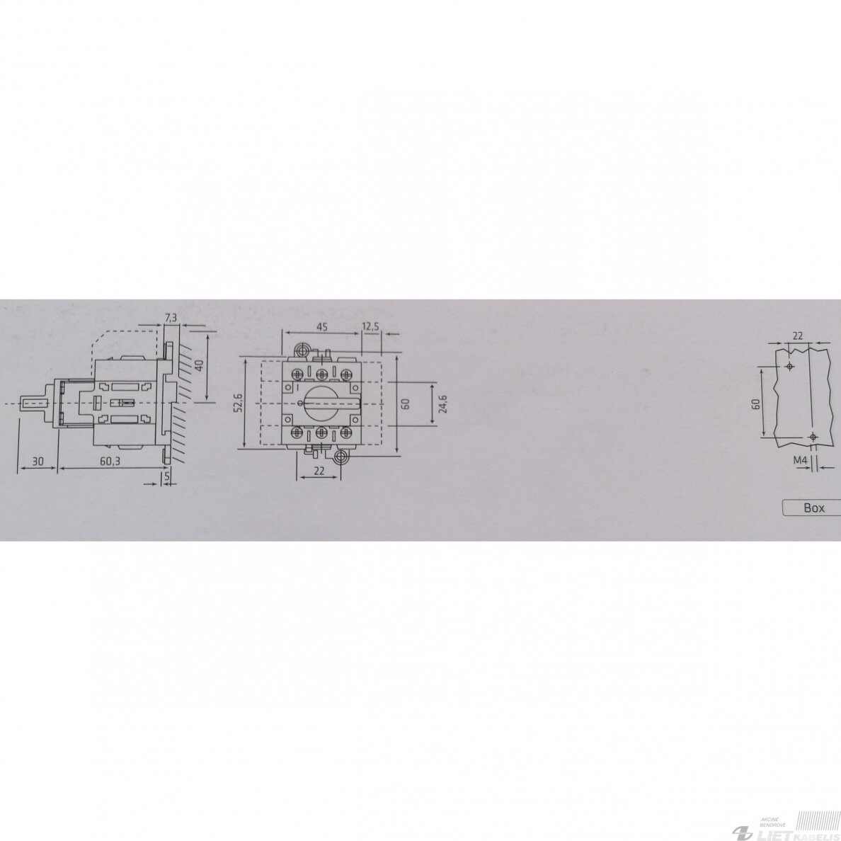 Kirtiklis modulinis SQ025003DL1N 3P 25A GG, Giovenzana 1