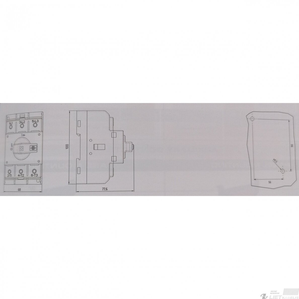 Kirtiklis modulinis SQN125003B 3P 125A su rakinama rankena GG 1 Kirtiklis modulinis SQN125003B 3P 125A su rakinama rankena GG 1