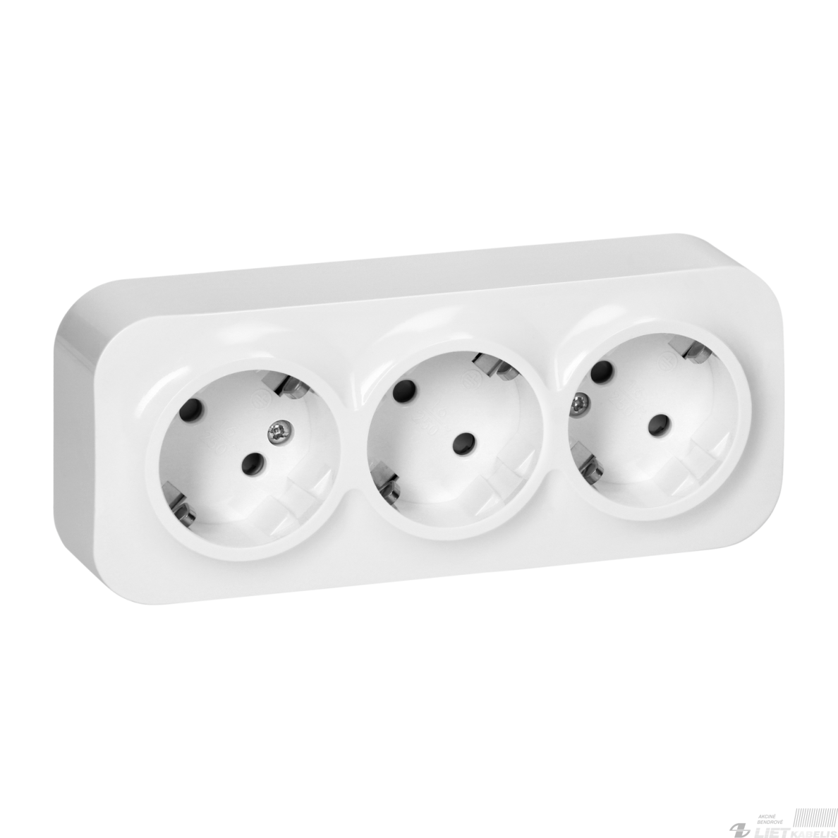 Kištukinis lizdas 3 vietų OR-OE-7209(GS) su įžeminimu baltas, IP20, ORNO Kištukinis lizdas 3 vietų OR-OE-7209(GS) su įžeminimu baltas, IP20, ORNO
