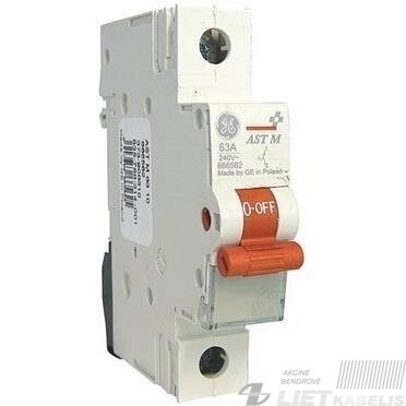 Kirtiklis modulinis 63A/1P AST M63 10 GE/AEG Kirtiklis modulinis 63A/1P AST M63 10 GE/AEG