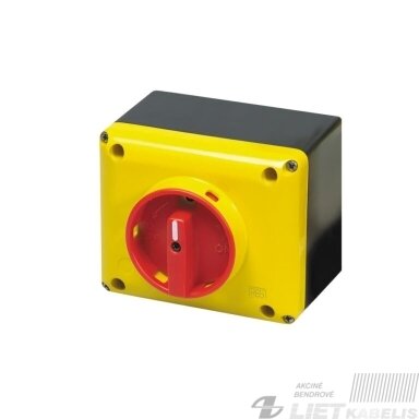 Kirtiklis su dėžute SQ025003BC10 3P 25A su raudona rankena GG