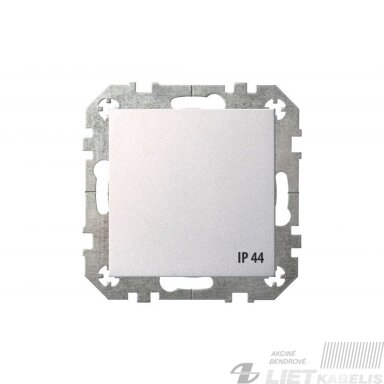 Kištukinis lizdas IKL16-208-01 įsu įžeminimu be rėmelio,  IP44, metalo spalva, Epsilon, Liregus