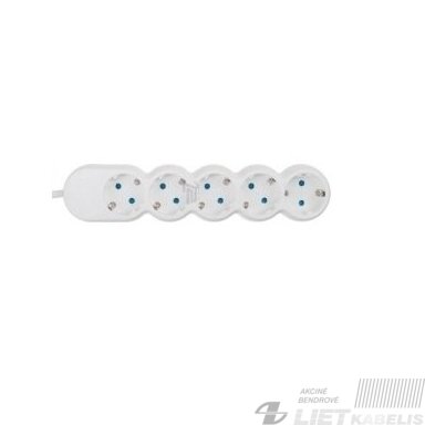 Kištukinis lizdas prailgintuvui 5 vietų su įžeminimu IP20, SPECTOR LIGHT Kištukinis lizdas prailgintuvui 5 vietų su įžeminimu IP20, SPECTOR LIGHT