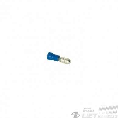 Antgalis apvalus kištukas izoliuotas d4mm 1,5-2,5mm² mėlynas 1 Antgalis apvalus kištukas izoliuotas d4mm 1,5-2,5mm² mėlynas 1