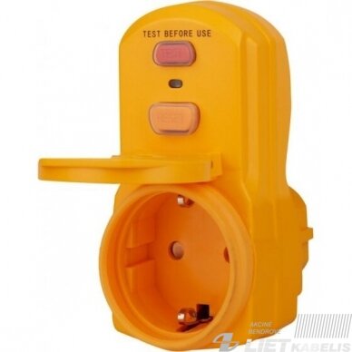 Kištukas su nuotėkio rėle, 16A IP54 BDI-A 2 30, Brennenstuhl 2 Kištukas su nuotėkio rėle, 16A IP54 BDI-A 2 30, Brennenstuhl 2