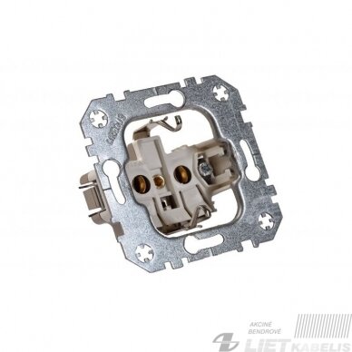 Kištukinis lizdas IKL16-208-01 įsu įžeminimu be rėmelio,  IP44, metalo spalva, Epsilon, Liregus 2