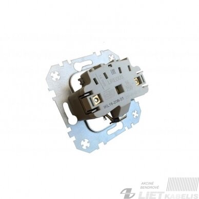 Kištukinis lizdas IKL16-208-01 įsu įžeminimu be rėmelio, IP44, metalo spalva, Epsilon, Liregus 4 Kištukinis lizdas IKL16-208-01 įsu įžeminimu be rėmelio, IP44, metalo spalva, Epsilon, Liregus 4