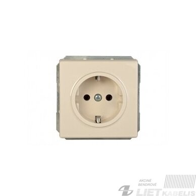 Kištukinis lizdas RP16-002-22 be įžeminimo, be rėmelio, su apsauga, smėlio sp.Lx-200, Vilma Kištukinis lizdas RP16-002-22 be įžeminimo, be rėmelio, su apsauga, smėlio sp.Lx-200, Vilma