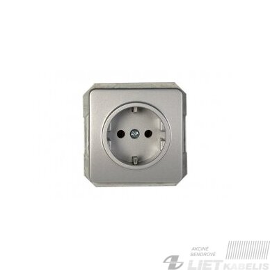 Kištukinis lizdas RP16-003-02 su įžeminimu, su dangteliu metalo sp., Lx-200, Vilma Kištukinis lizdas RP16-003-02 su įžeminimu, su dangteliu metalo sp., Lx-200, Vilma