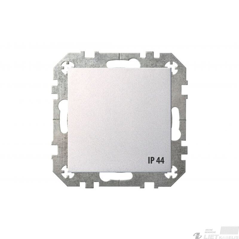 Kištukinis lizdas IKL16-208-01 įsu įžeminimu be rėmelio,  IP44, metalo spalva, Epsilon, Liregus