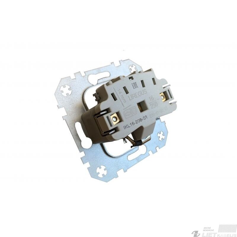 Kištukinis lizdas IKL16-208-01 įsu įžeminimu be rėmelio, IP44, metalo spalva, Epsilon, Liregus 4 Kištukinis lizdas IKL16-208-01 įsu įžeminimu be rėmelio, IP44, metalo spalva, Epsilon, Liregus 4