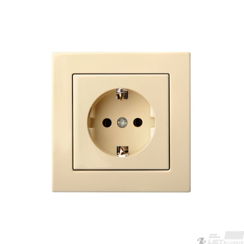 Kištukinis lizdas IKL16-404-01 su įžeminimu, be rėmelio, smėlio sp., Epsilon