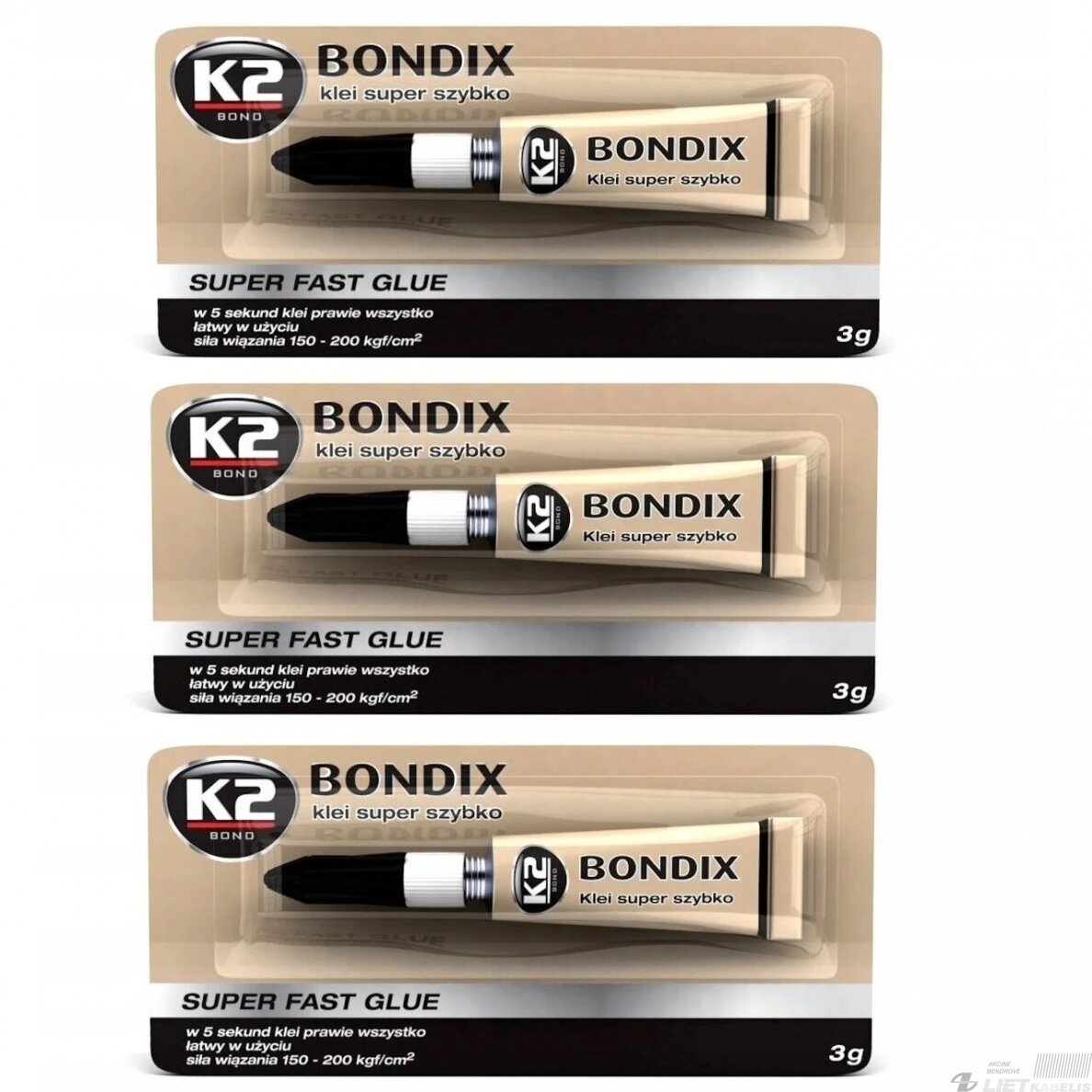 Klijai Super Glue Bondix, 3g Klijai Super Glue Bondix, 3g