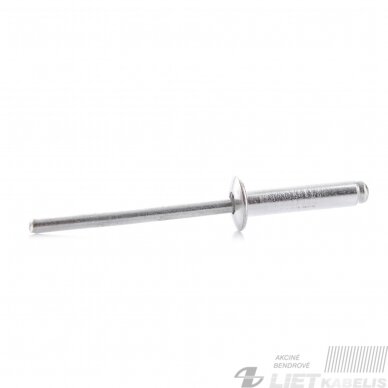 Kniedės 25133 D4.0x12 aliuminės 50 vnt. Kniedės 25133 D4.0x12 aliuminės 50 vnt.