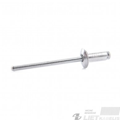 Kniedės D4.0x8.0 aliuminės 50 vnt Kniedės D4.0x8.0 aliuminės 50 vnt