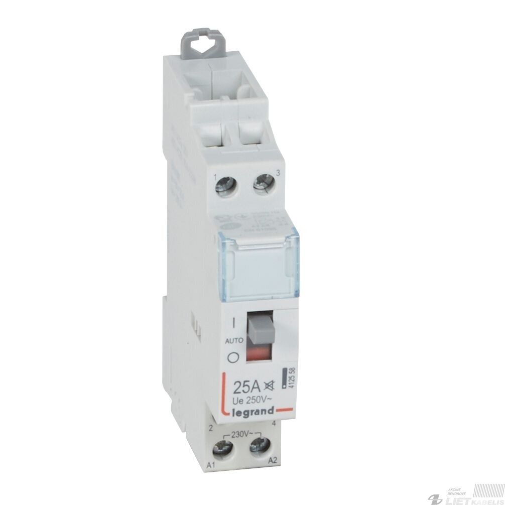 Kontaktorius modulinis CX3 CT, 1P, 24V(ON-OFF)25A, -2 NO, LEGRAND Kontaktorius modulinis CX3 CT, 1P, 24V(ON-OFF)25A, -2 NO, LEGRAND