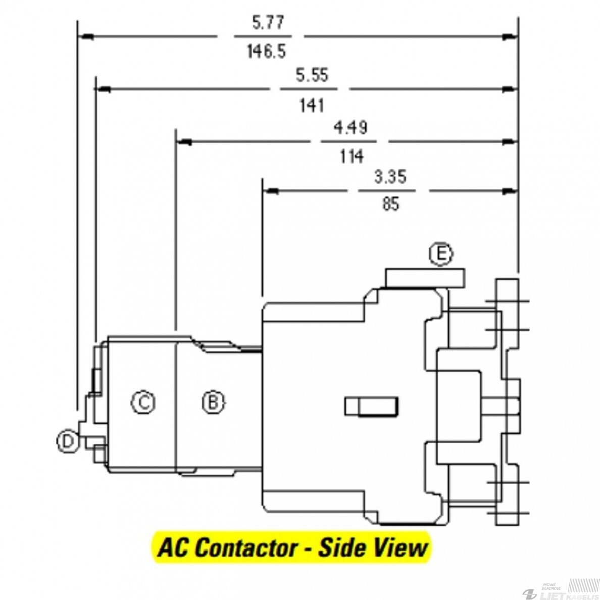Kontaktorius CL00A310TN, 9A, 4kW, GE 1