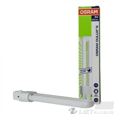 Kompaktinė lempa Dulux S/E, 9W, 4000K, 600lm, G23, Osram Kompaktinė lempa Dulux S/E, 9W, 4000K, 600lm, G23, Osram