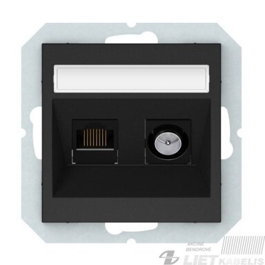 Kompiuterio lizdas,  TV, be rėmelio, juodas, TVL/KLRJ45-16e2-02 QR 1000