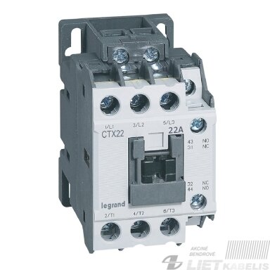 Kontaktorius CTX22 22A, 3P+1N0 1NC, 230VAC, LEGRAND