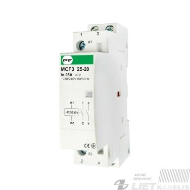 Kontaktorius modulinis MCF3, 25A, 2NO, PF