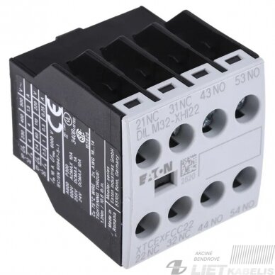 Kontaktas papildomas DILM32-XHI22 2NO 2NC, Eaton Kontaktas papildomas DILM32-XHI22 2NO 2NC, Eaton