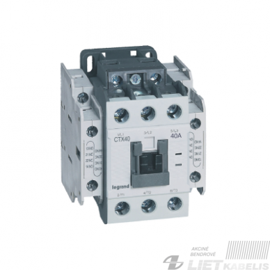 Kontaktorius CTX40, 40A, 3P+2N02NC, 230VAC, LEGRAND Kontaktorius CTX40, 40A, 3P+2N02NC, 230VAC, LEGRAND
