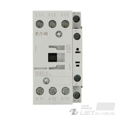 Kontaktorius DILM25-10 25A, 11kW, 4NO, Eaton 1 Kontaktorius DILM25-10 25A, 11kW, 4NO, Eaton 1