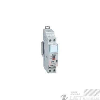 Kontaktorius modulinis CX3 CT 1P(ON-OFF) 25A -2 NO, LEGRAND Kontaktorius modulinis CX3 CT 1P(ON-OFF) 25A -2 NO, LEGRAND