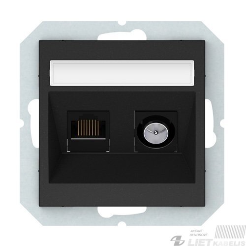 Kompiuterio lizdas,  TV, be rėmelio, juodas, TVL/KLRJ45-16e2-02 QR 1000