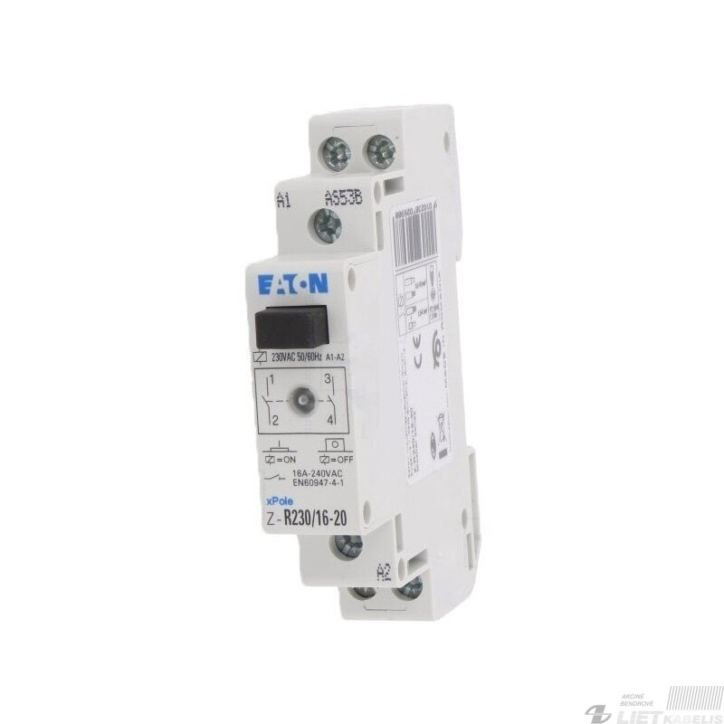 Modulinis kontaktorius su mygtuku, Z-R230/16-20(16A)Eaton Modulinis kontaktorius su mygtuku, Z-R230/16-20(16A)Eaton
