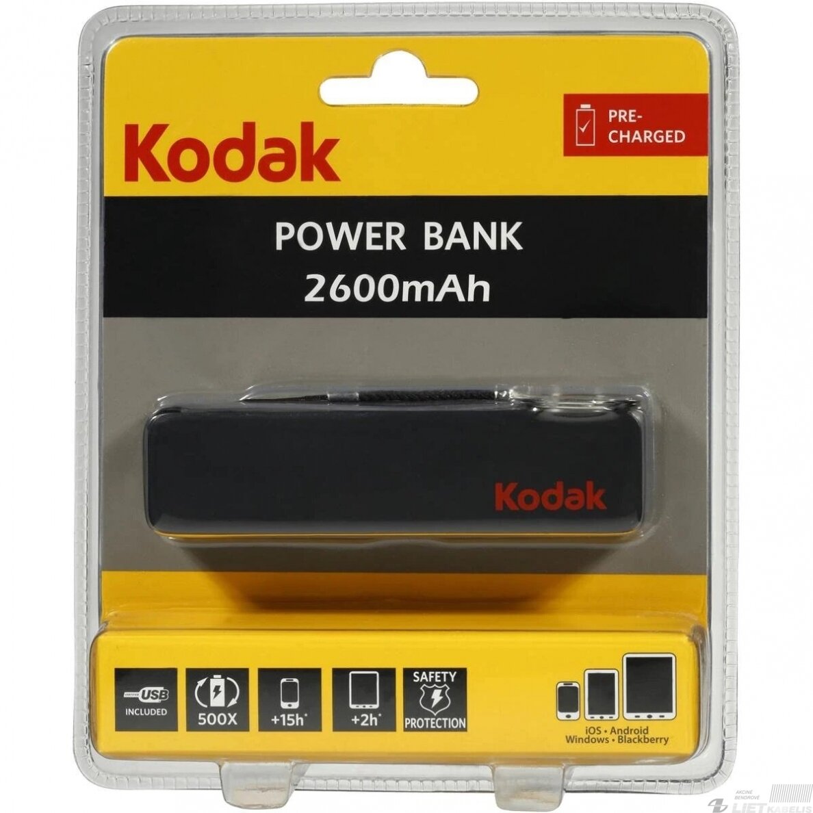Kroviklis Power bank 2600mAh, Kodak Kroviklis Power bank 2600mAh, Kodak