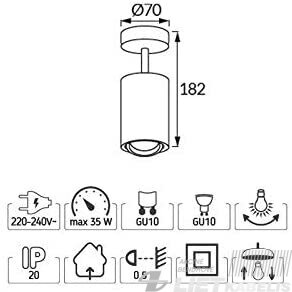 Šviestuvas kryptinis BEMOL SPT, GU10, Struhm 1 Šviestuvas kryptinis BEMOL SPT, GU10, Struhm 1
