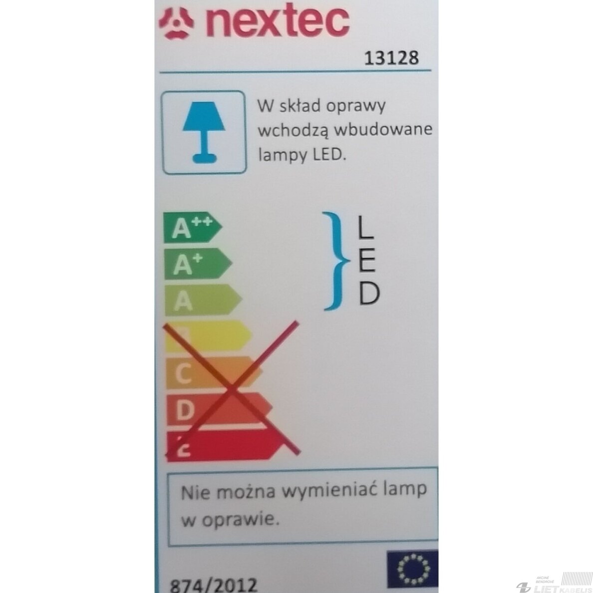 Kvadratinis LED šviestuvas 18W, 3000K, Nextec 1 Kvadratinis LED šviestuvas 18W, 3000K, Nextec 1