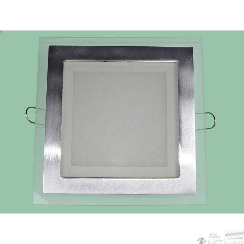 LED šviestuvas  6W, 3000K, įleidžiamas su stiklu, Brilux