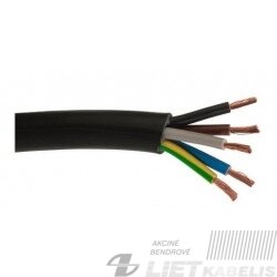 Lankstus kabelis gumine izoliacija H05RR-F 5x4,0mm², Elektrokabel Lankstus kabelis gumine izoliacija H05RR-F 5x4,0mm², Elektrokabel