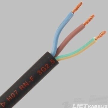 Lankstus kabelis gumine izoliacija H07RN-F 3x4.0 mm² Elektrokabel