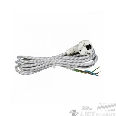 Laidas lygintuvui su kištuku H03RT-H 3x0.75mm² 2m, COMMEL