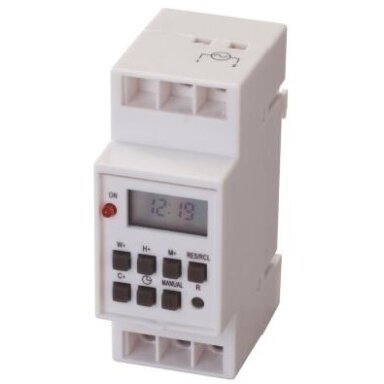 Laikmatis savaitinis skaitmeninis LCD 8programos,IP20, modulinis SPECTOR light