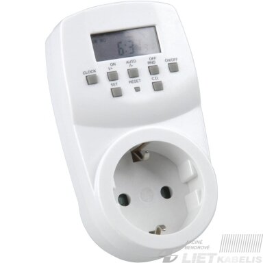 Laikmatis skaitmeninis savaitinis TS-ED201, 1780W,  IP20, SPECTOR  Light