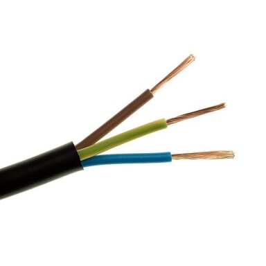 Lankstus kabelis gumine izoliacija H05RR-F 3x1,0mm² Elektrokabel Lankstus kabelis gumine izoliacija H05RR-F 3x1,0mm² Elektrokabel