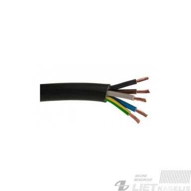 Lankstus kabelis gumine izoliacija H05RR-F 5x4,0mm², Elektrokabel Lankstus kabelis gumine izoliacija H05RR-F 5x4,0mm², Elektrokabel