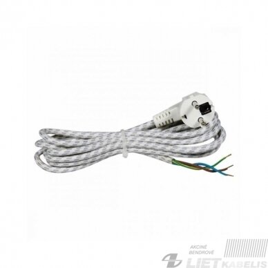 Laidas lygintuvui su kištuku H03RT-H 3x0.75mm² 2m, COMMEL Laidas lygintuvui su kištuku H03RT-H 3x0.75mm² 2m, COMMEL