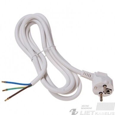 Laidas su kištuku H05VV-F 3x1,5mm², 1,5m, VPB Laidas su kištuku H05VV-F 3x1,5mm², 1,5m, VPB