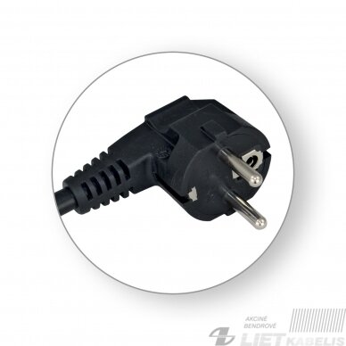 Laidas su kištuku H05VV-F 3x2,5 1,5m juodas, MACH Tiger 1