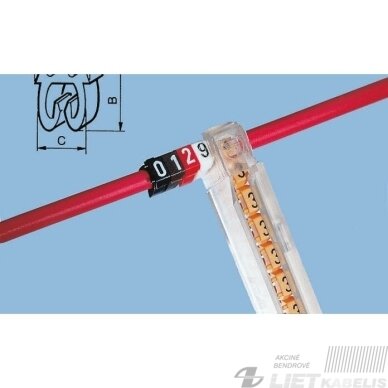 Laido markiruotės aplikatorius(laikiklis) CAB31.5_2.5mm2, skaidrus Legrand 1