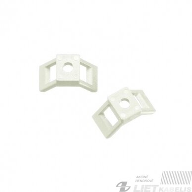 Laikiklis dirželiui  24x5,4mm, juodi/balti , Intercable/Elematic